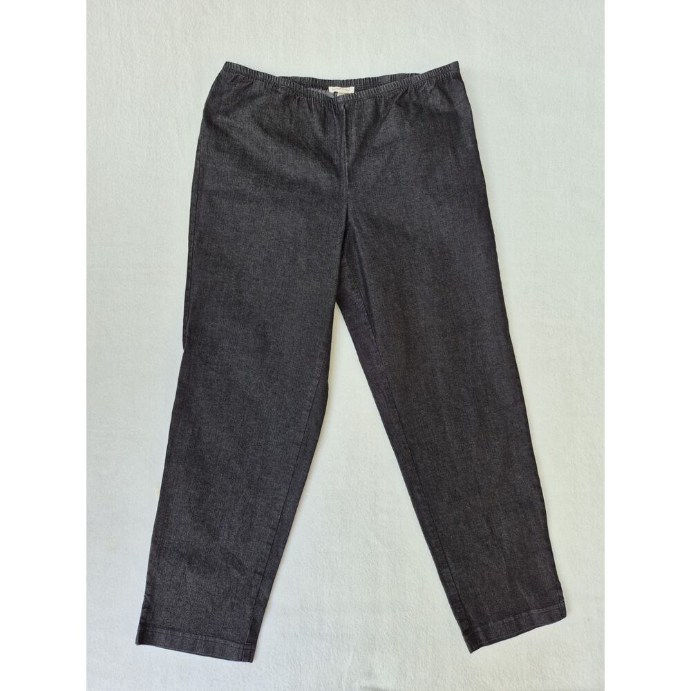 Eileen Fisher Women's Gray Organic Cotton Blend Cropped Pants Size Large